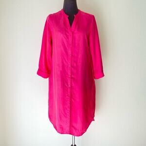 Joh Anthropologie sz M button down oversized shift minimalist tunic‎ dress